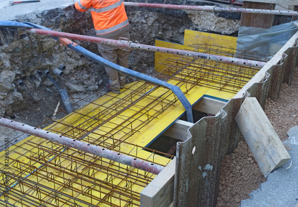 Obraz premium coffrage sur le chantier