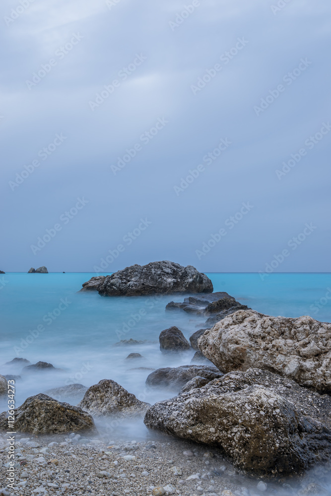 Agios Nikitas Lefkas island at dusk