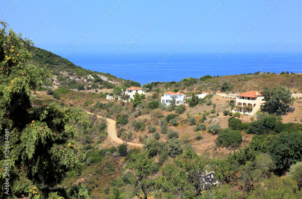 Houses near the Adriatic Sea,Greece