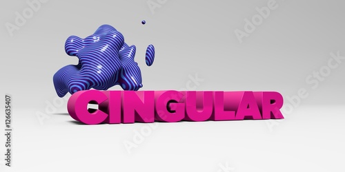 CINGULAR - 3D rendered colorful headline illustration.  Can be used for an online banner ad or a print postcard. photo