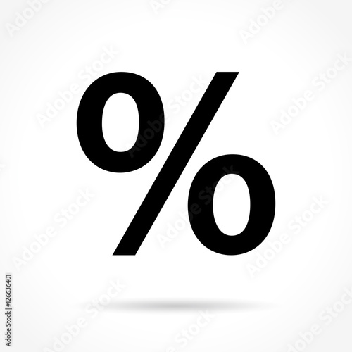 percentage icon on white background