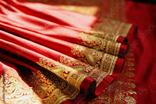 Close-up of Indian sari