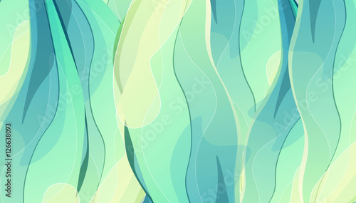 Vector green nature artistic plants color background