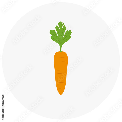 Carrot icon in trendy flat style isolated on color background. Vegetables symbol for your design, logo, UI. Vector illustration, EPS10.