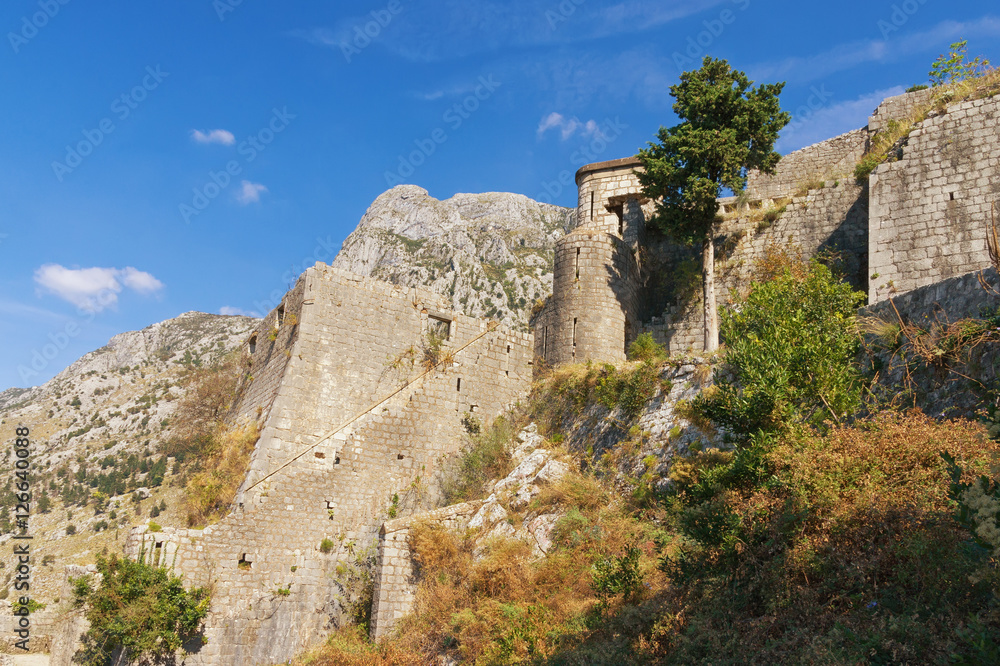 Montenegro. View of old Kotor fortress