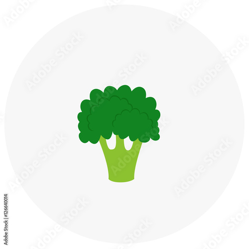 Broccoli icon in trendy flat style isolated on color background. Vegetables symbol for your design, logo, UI. Vector illustration, EPS10.
