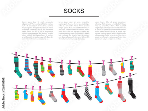 set colorful socks