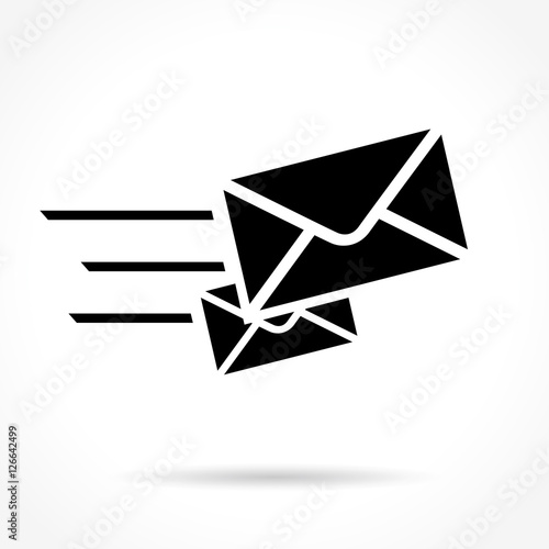 mail icon on white background