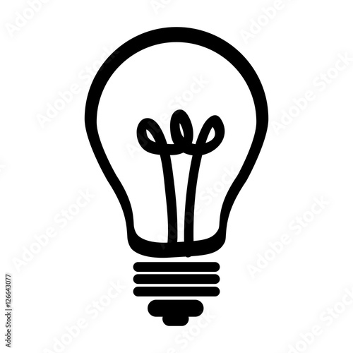 regular lightbulb icon image vector illustration design 