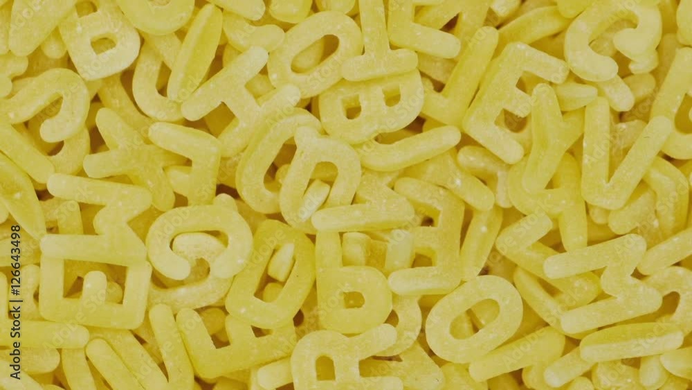 Letters spaghetti by background.
Letters spaghetti by background.