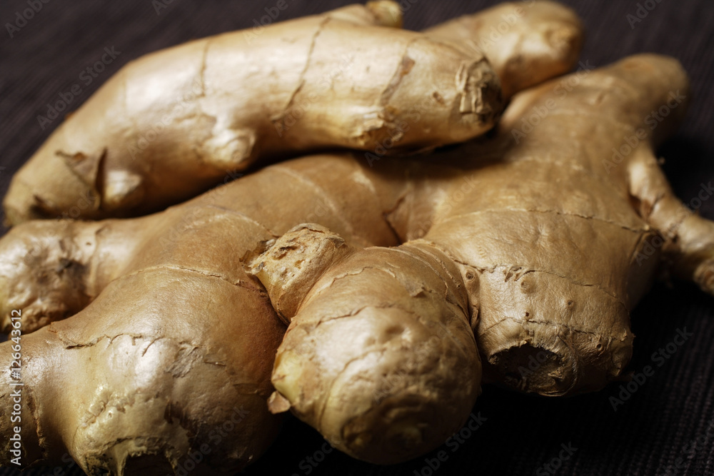 Close up of ginger root.