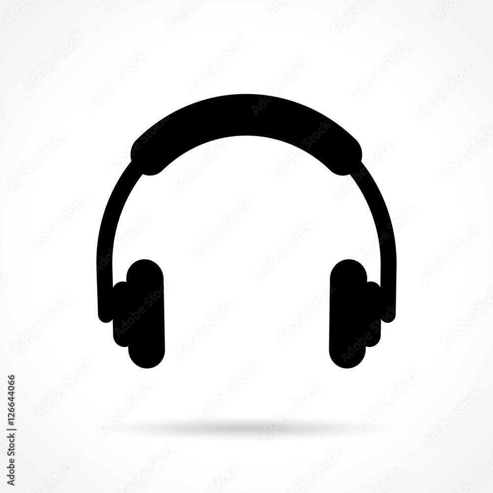 headphones icon on white background headphones icon on white background