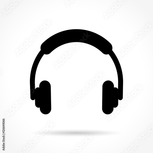 headphones icon on white background