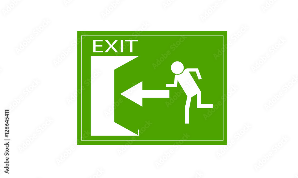 Emergency exit information board Emergency exit information board