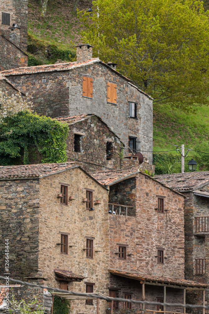Fototapeta premium Typical schist homes in Portugal