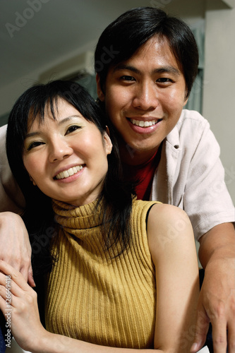 Couple at home, portrait