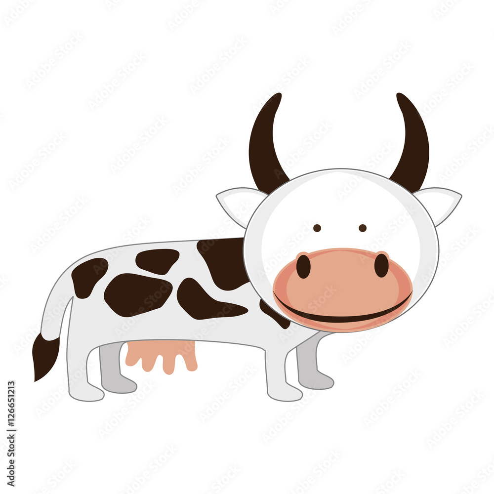 cow cartoon animal icon image vector illustration design cow cartoon animal icon image vector illustration design