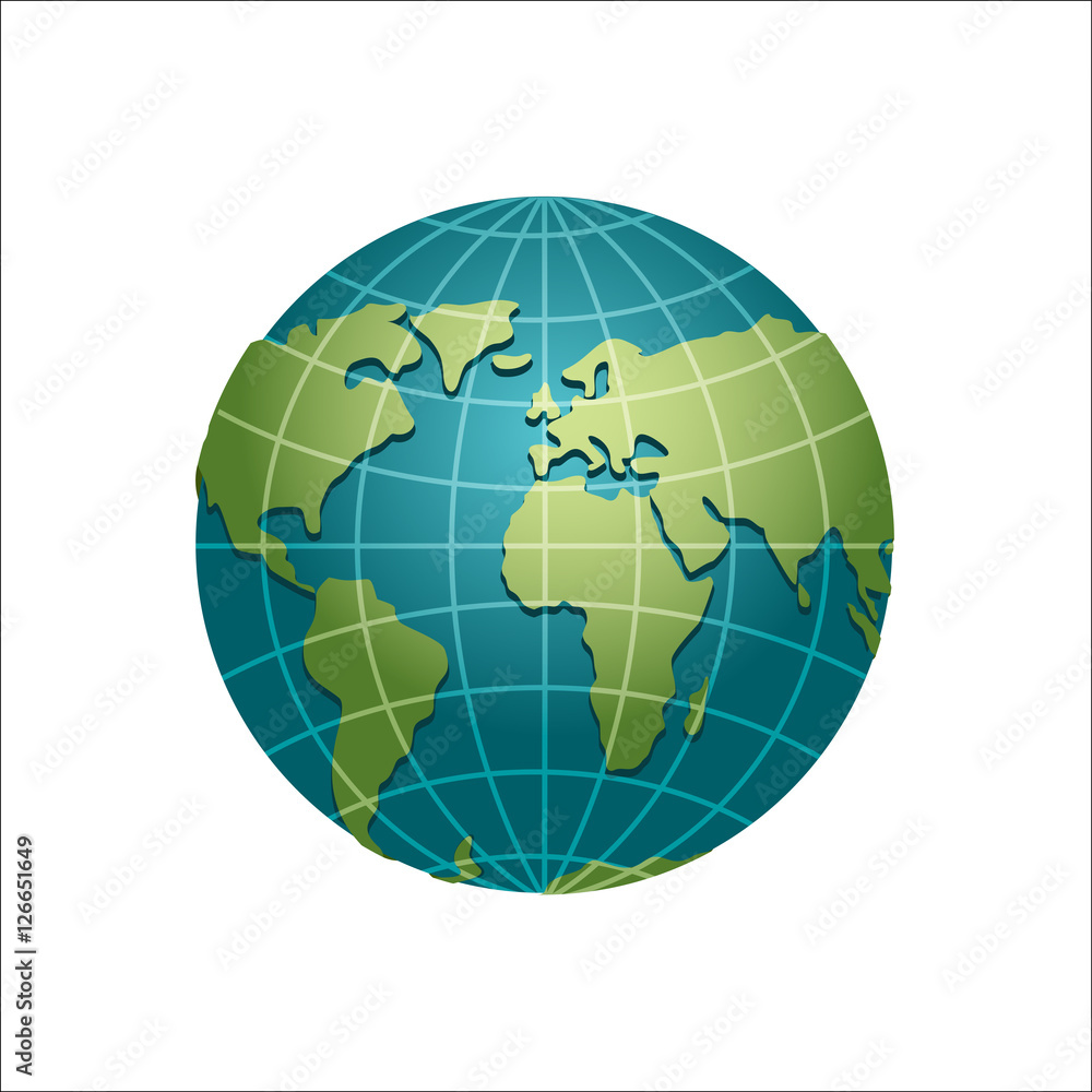 Planet earth globe. Model of sphere. Astronomical objects or cel Planet earth globe. Model of sphere. Astronomical objects or cel