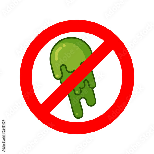 Stop snot. It is forbidden to pick nose. Red prohibition sign. S