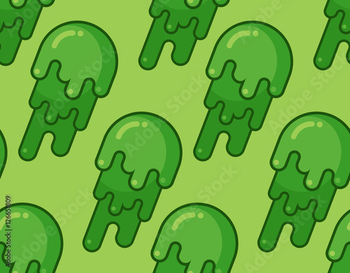 Snivel ornament. Snot pattern. Booger background. Green slime wa
