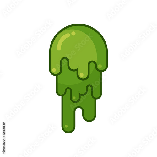 Booger isolated. Snot on white background. Snivel large green lu