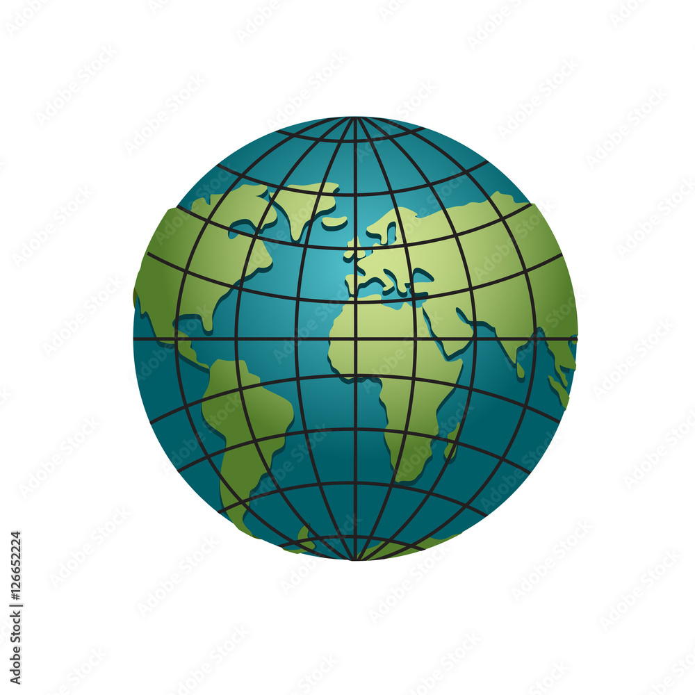 Planet earth globe. Model of sphere. Astronomical objects or cel Planet earth globe. Model of sphere. Astronomical objects or cel