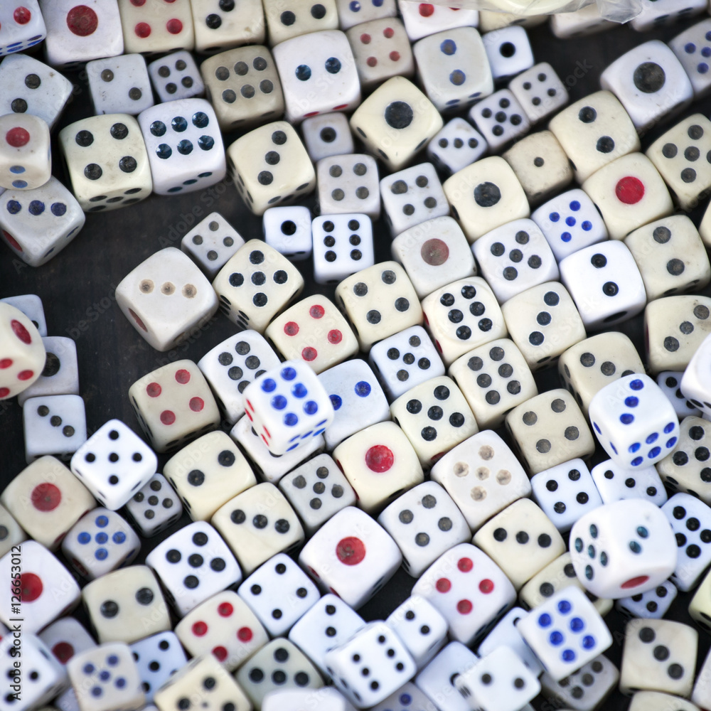 the dice concept for business risk, chance, good luck or gambling the dice concept for business risk, chance, good luck or gambling