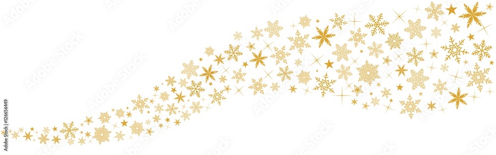 Bannière avec étoiles gold sur fond blanc Bannière avec étoiles gold sur fond blanc