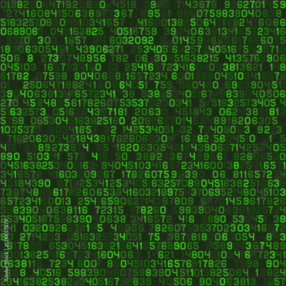 Seamless Green Decimal Computer Code Background Wallpaper. Vector ...