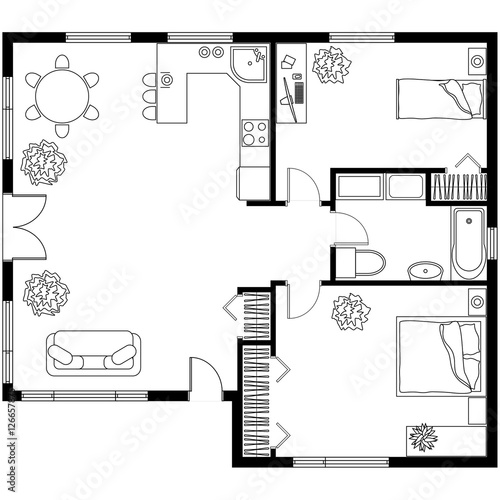 Architectural plan of a house