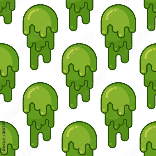 Snot seamless pattern. Snivel ornament. Booger background. Green