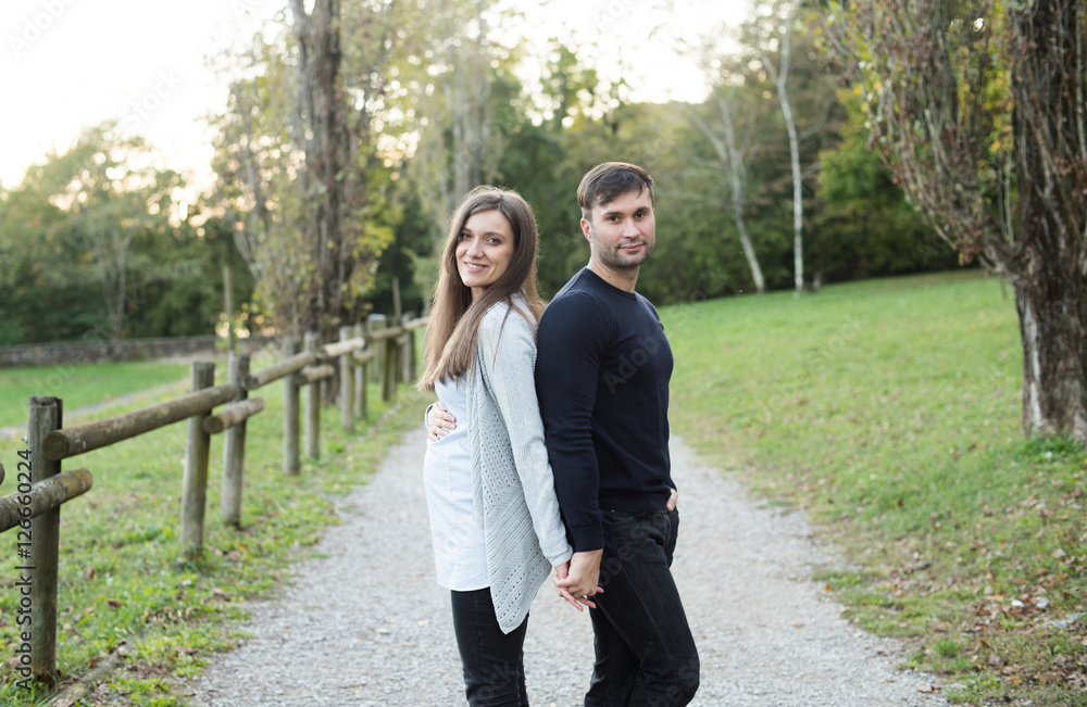 Happy and young pregnant couple Happy and young pregnant couple
