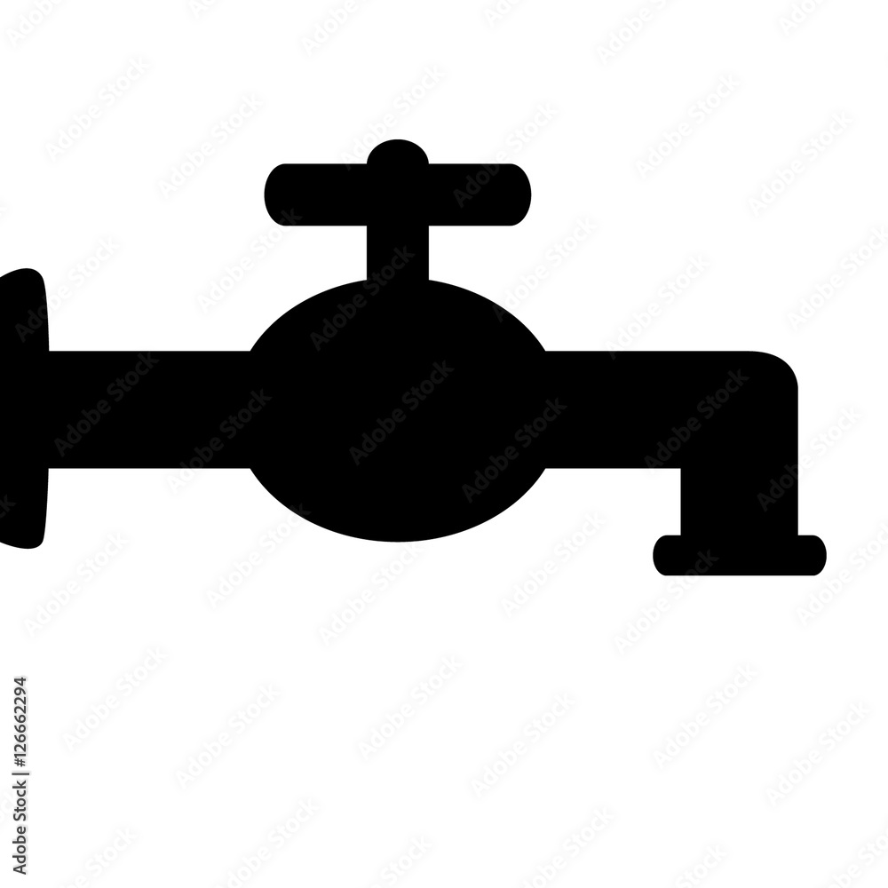 Closed faucet shape icon Closed faucet shape icon