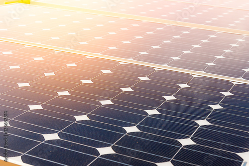 Close-up of Solar energy panel photovoltaics module