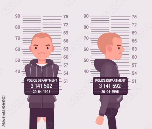 Mugshot of a young white man