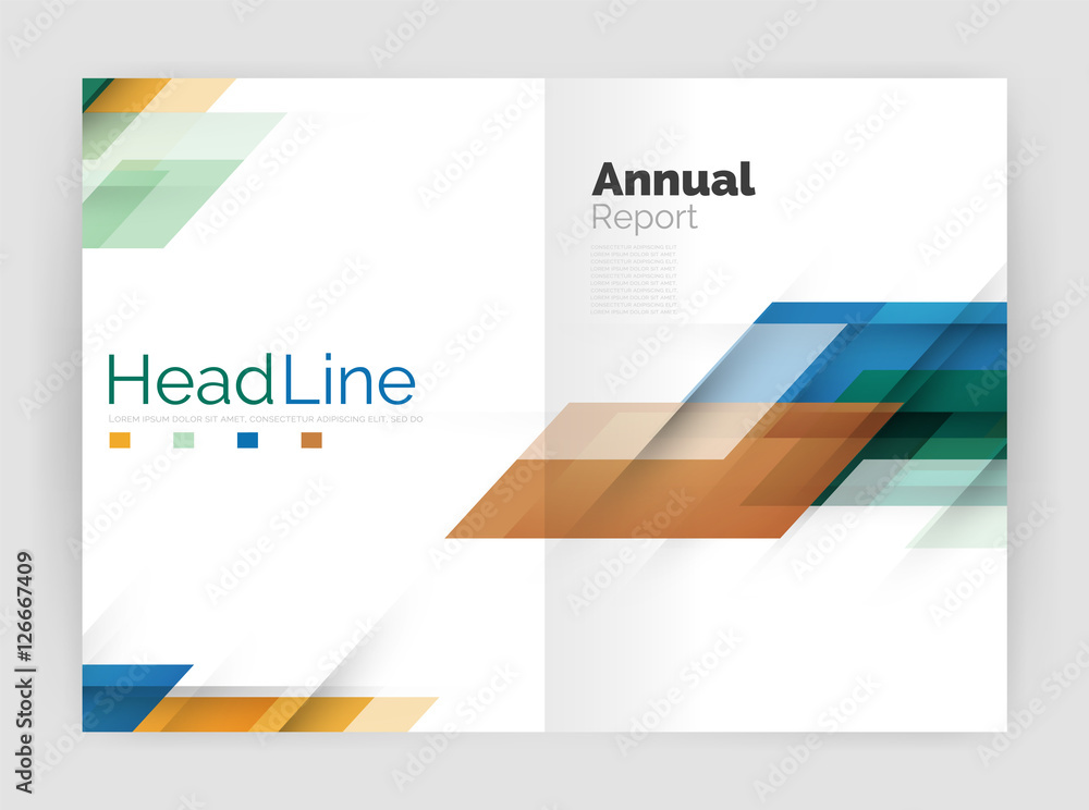 Geometric business annual report templates, modern brochure flyer template Geometric business annual report templates, modern brochure flyer template