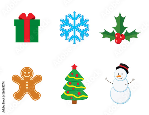 Vector collection of Christmas and New Year icons. © Eva Speshneva