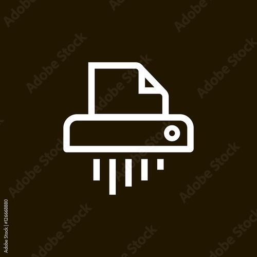Shredder icon vector, clip art. Also useful as logo, app icon, symbol, graphic image, silhouette and illustration.