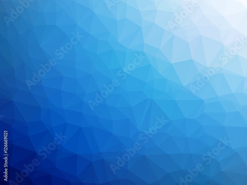 Blue white gradient polygon shaped abstract background