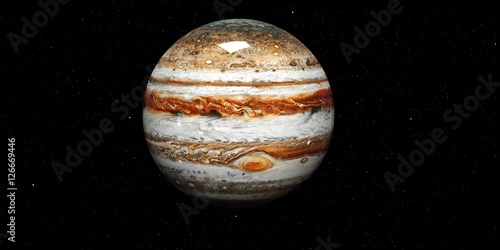 Fototapeta Naklejka Na Ścianę i Meble -  Jupiter - High resolution 3D images presents planets of the solar system. This image elements furnished by NASA.