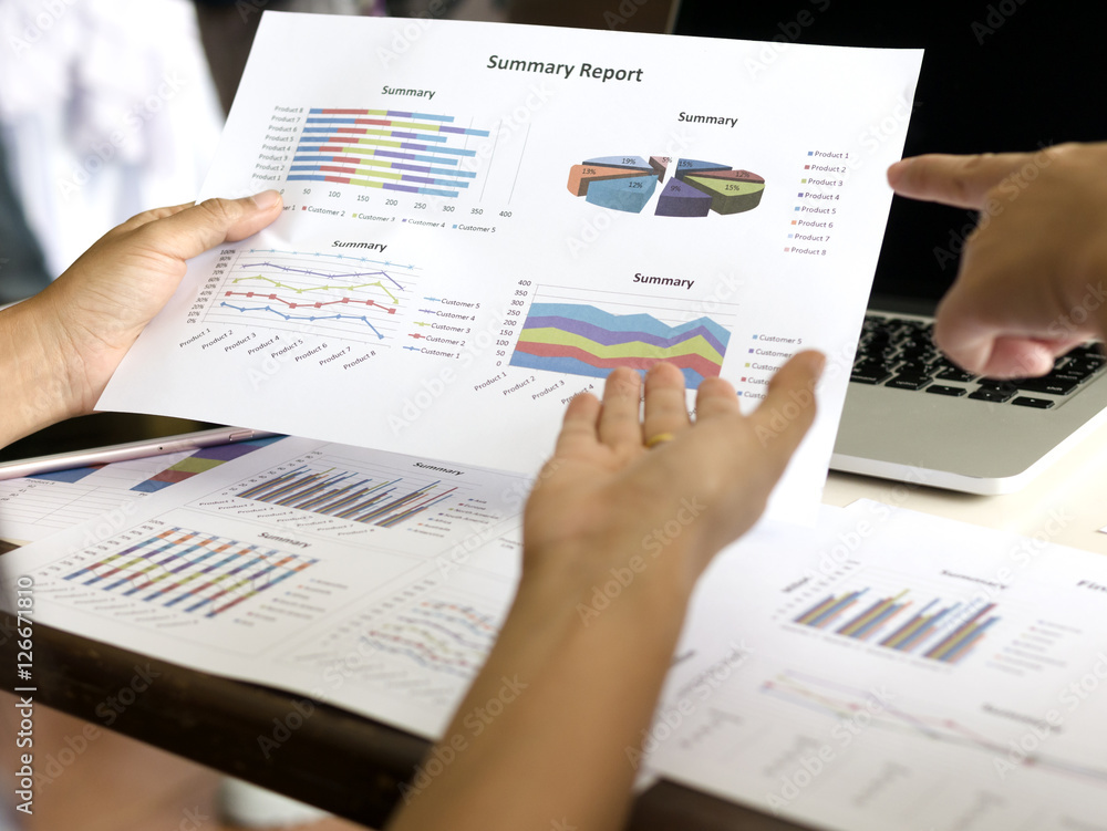 Business graph information diagram. Business graph information diagram.
