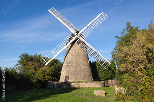 Traditional old windmill in Buckinghamshire, UK