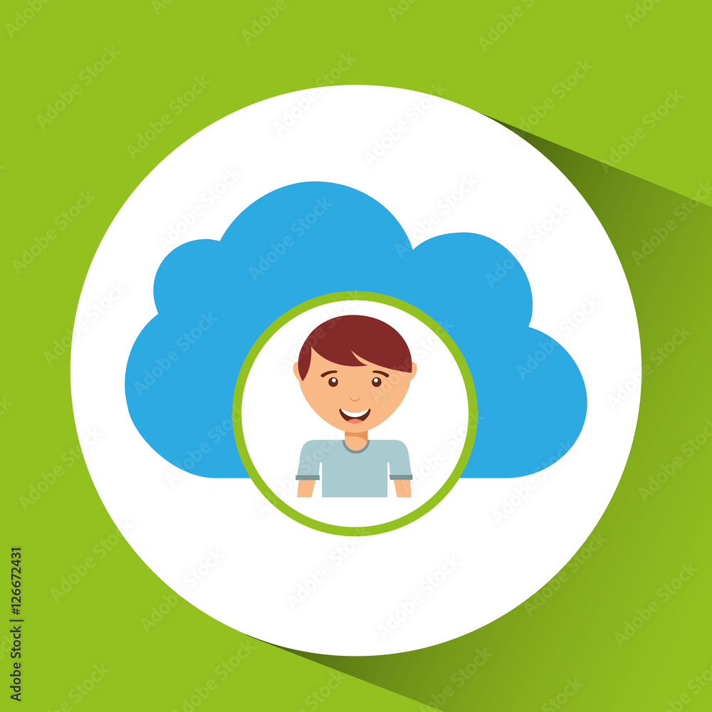 happy boy environment cloud sign vector illustration eps 10 happy boy environment cloud sign vector illustration eps 10