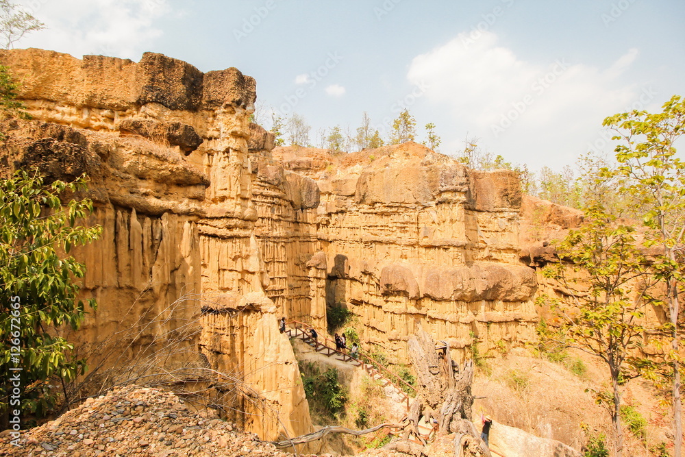 Pha Chor (Canyon), in national park which is Unseen Thailand at Chiangmai province, Thailand.