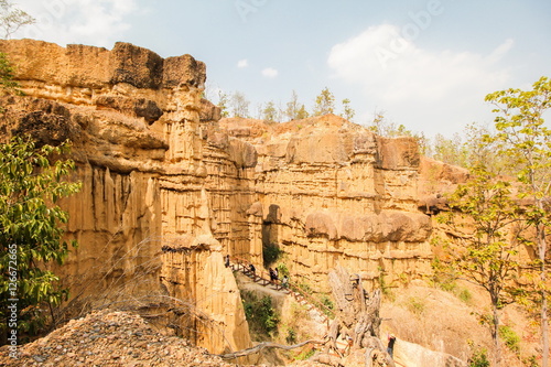 Obraz na płótnie Pha Chor (Canyon), in national park which is Unseen Thailand at Chiangmai province, Thailand. w salonie