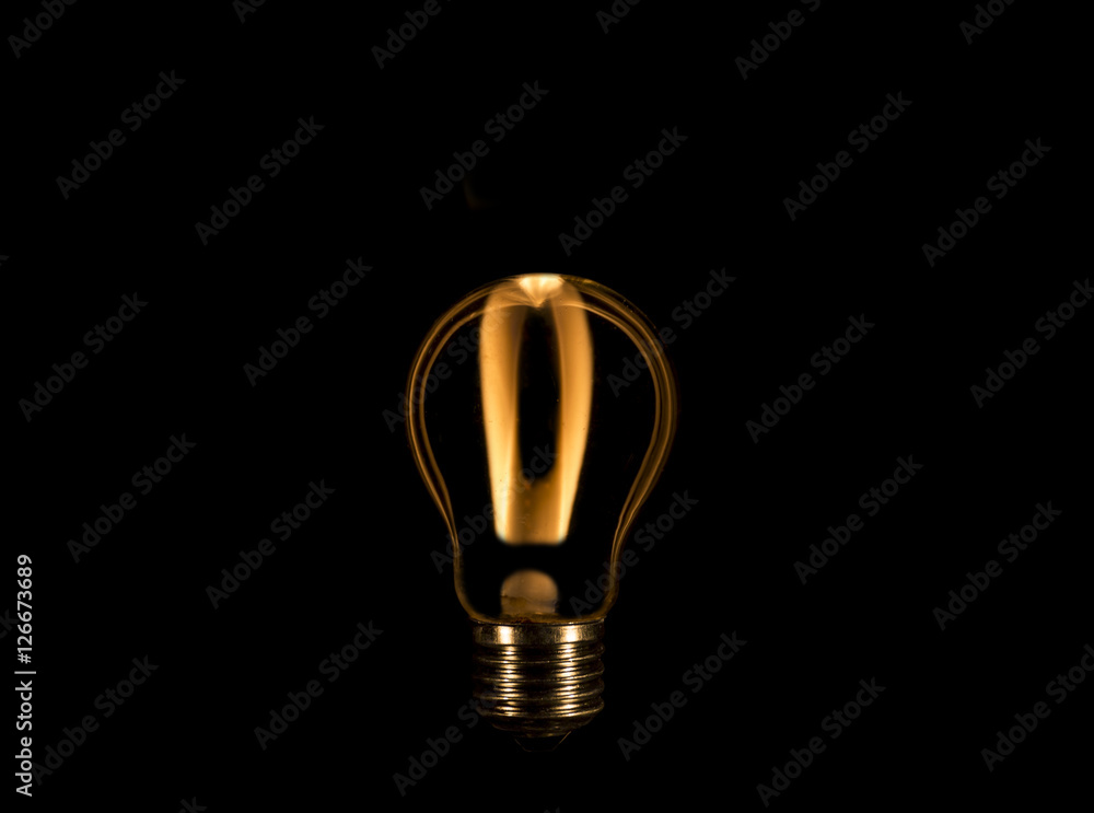 Exclamation point inside a bulb Exclamation point inside a bulb
