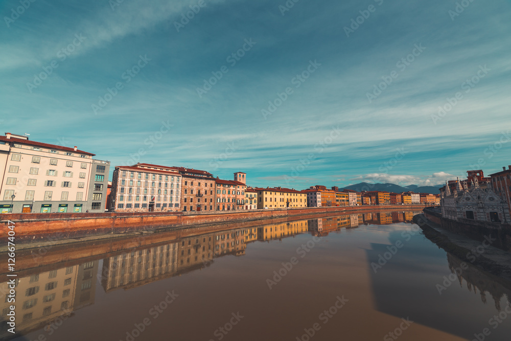 Arno River in Pisa shoot in daylight