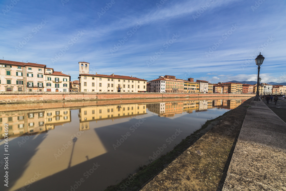 Arno River in Pisa shoot in daylight
