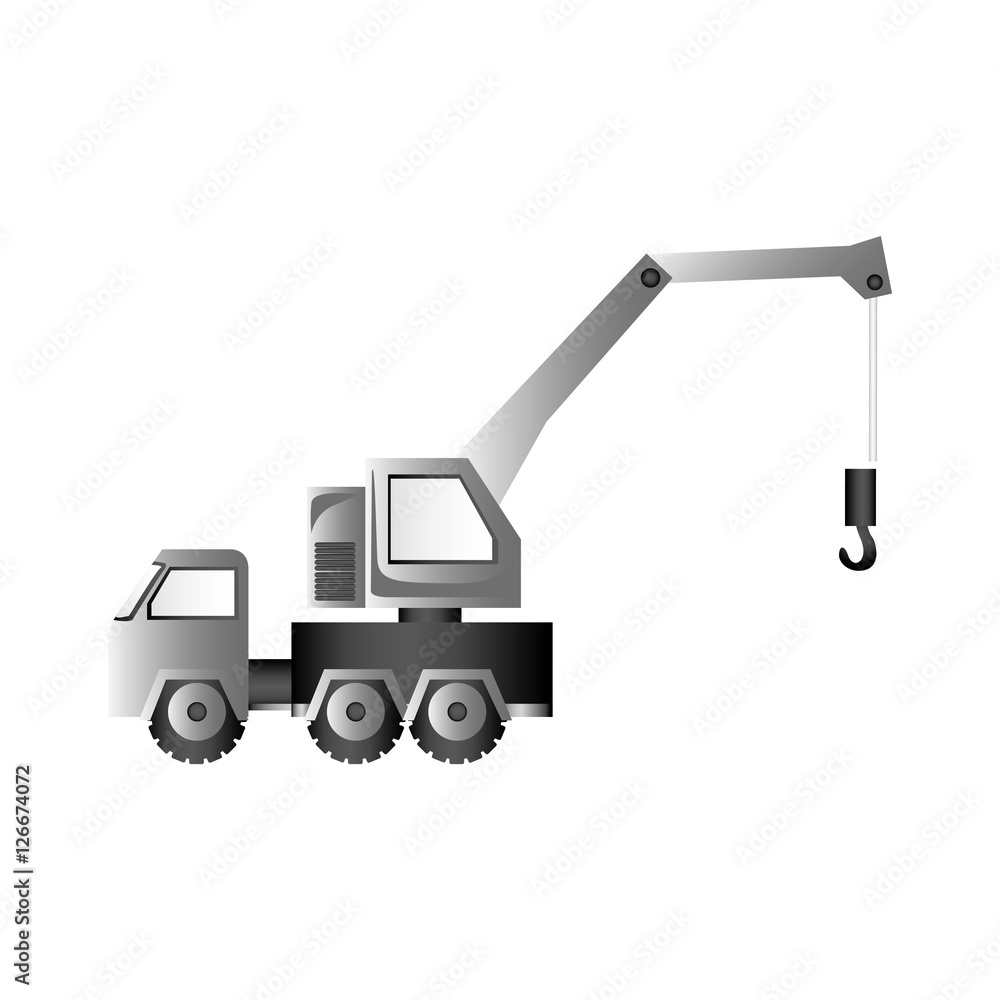 Naklejka premium crane truck icon image vector illustration design