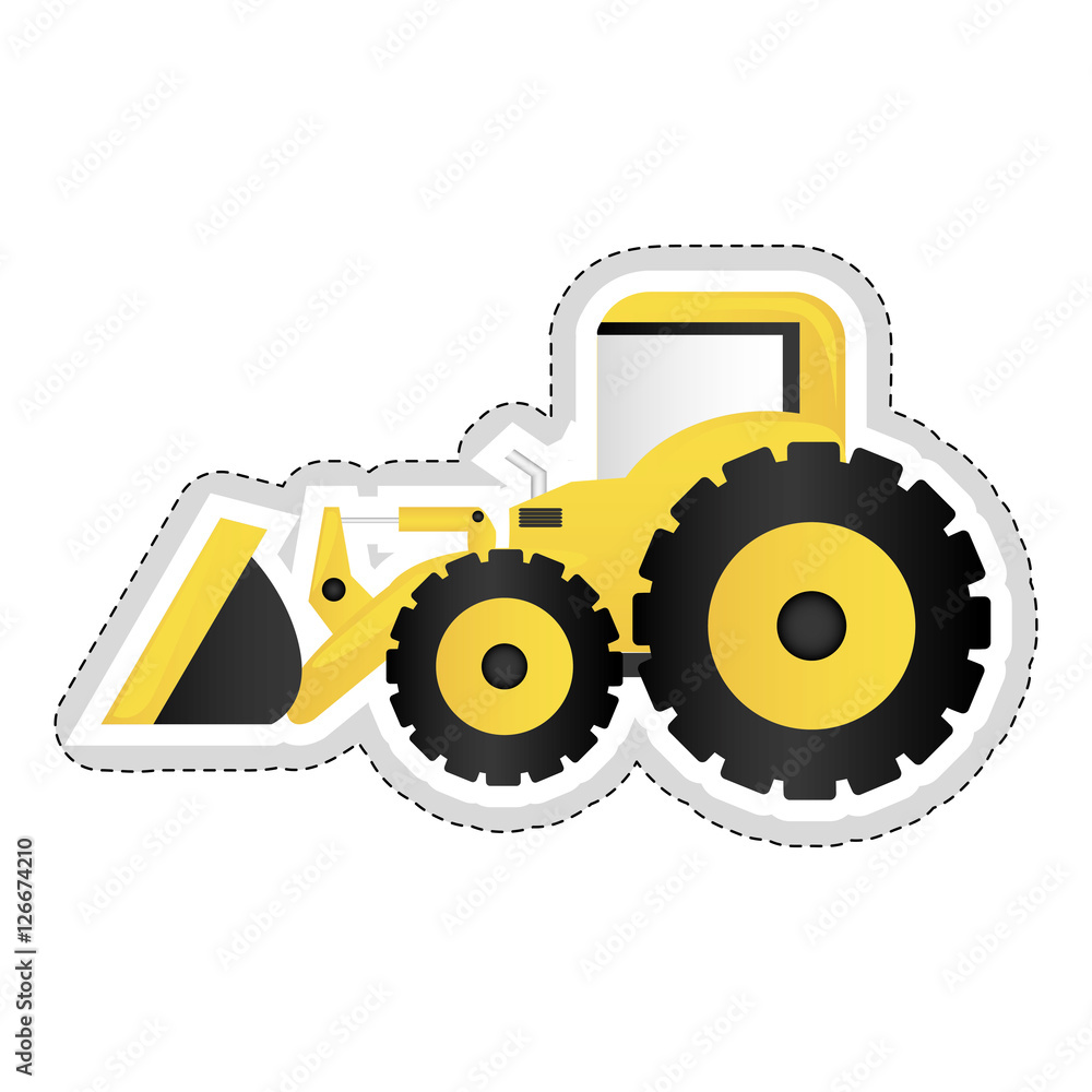 backhoe machine icon image vector illustration design backhoe machine icon image vector illustration design